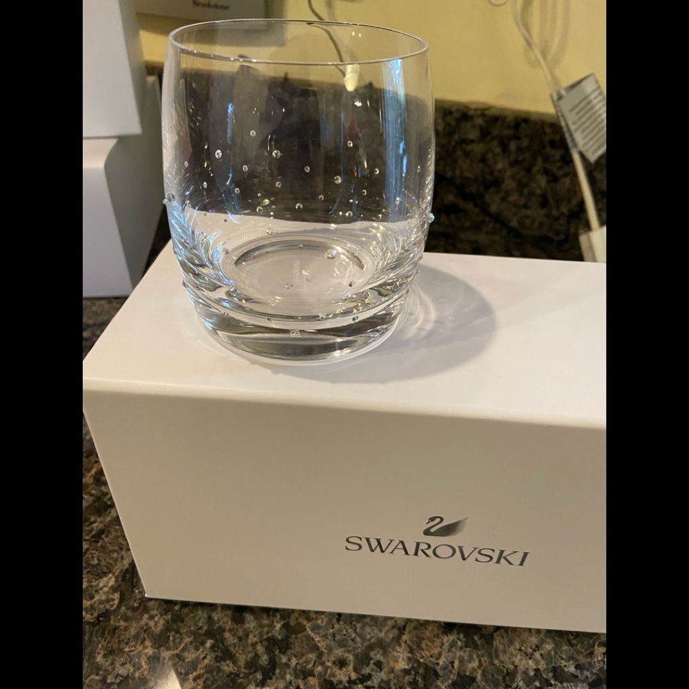 Swarovski brand new set of two (2) stunning whiskey glasses.